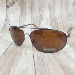 Stauer Flyboy Brown Aviator Sunglasses UV 400